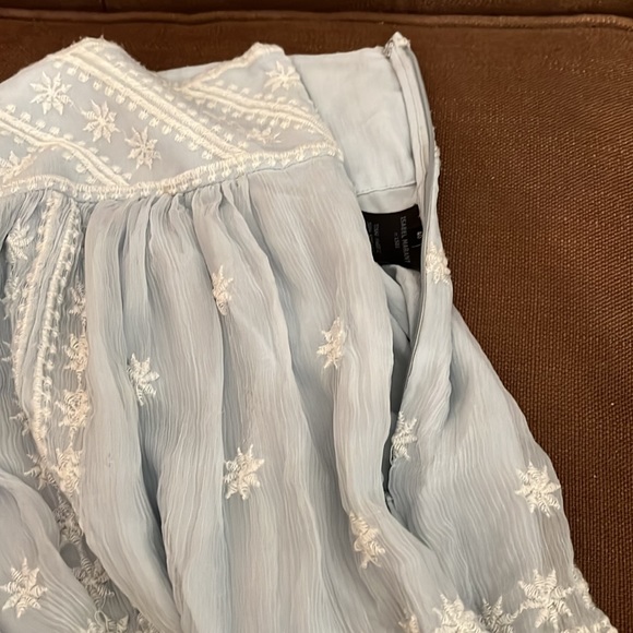 Isabel Marant Light Blue Embroidered Skirt size 40 - Picture 5 of 8
